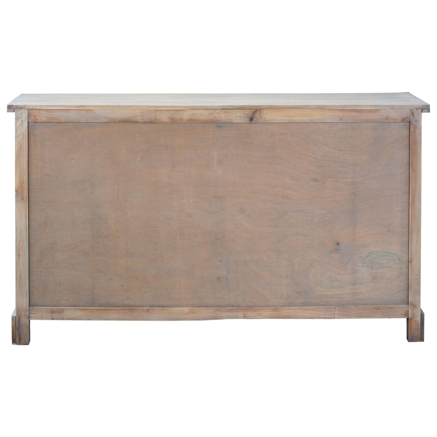 Sunset Trading Cottage 63" Arched Glass Door Credenza | Driftwood Brown Solid Wood Display Cabinet | Fully Assembled Sideboard CC-CAB1706S-DW