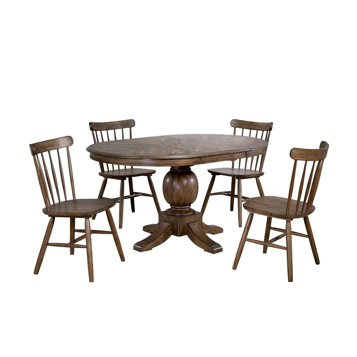 Furniture of America Belson Transitional 5-Piece Wood Dining Set IDF-3305OT-5PC