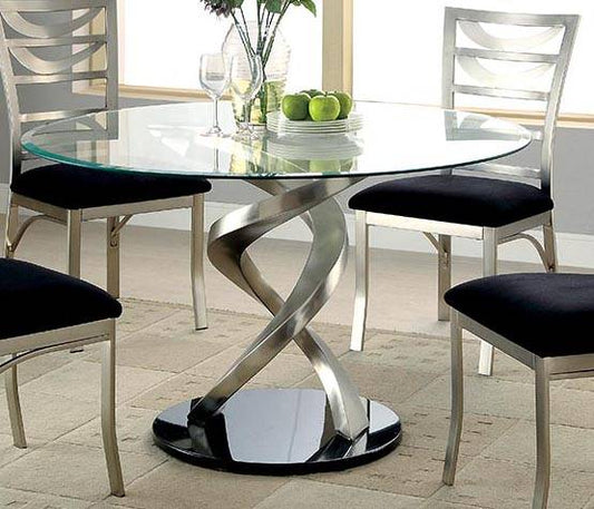 Furniture of America Drumond Contemporary Stainless Steel Dining Table IDF-3729T