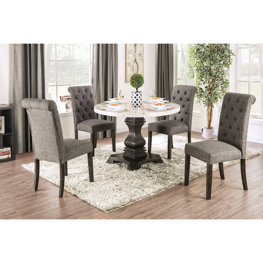 Furniture of America Tralle Rustic Pedestal Dining Table IDF-3755RT