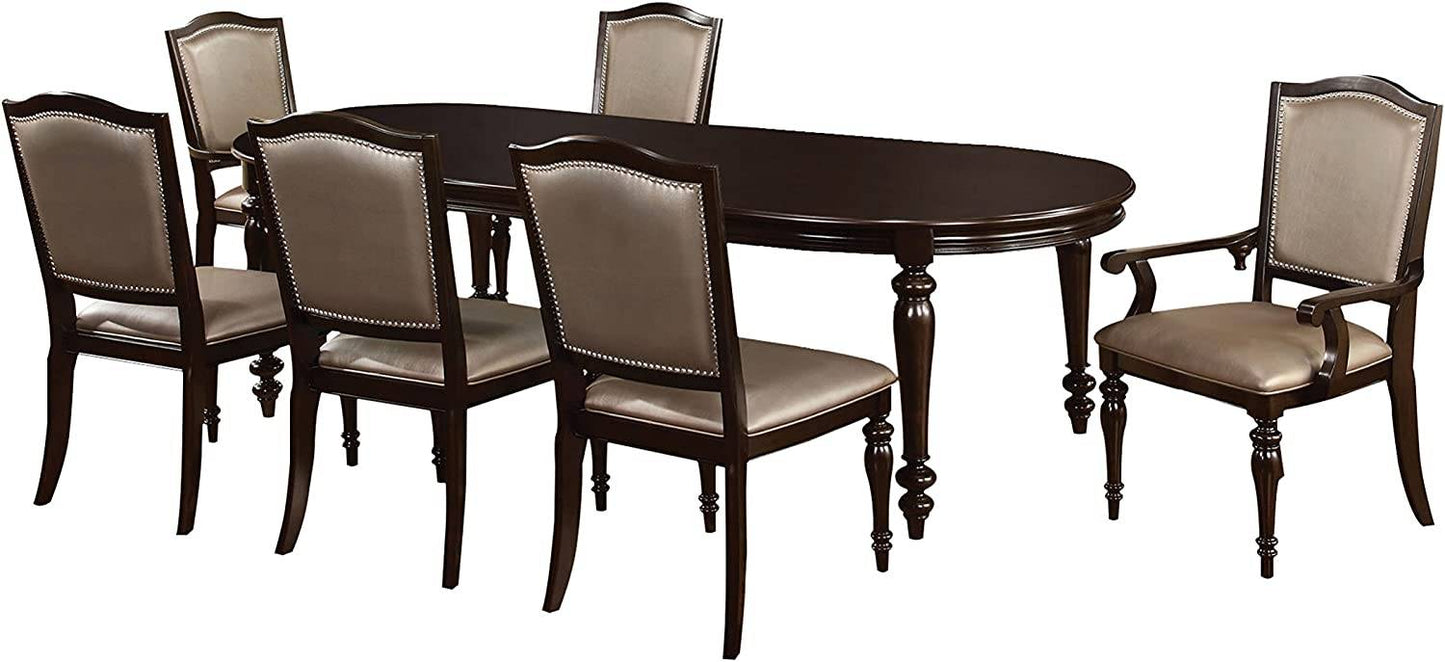 Furniture of America Harry Transitional 7-Piece Wood Dining Set IDF-3970T-GL-7PC