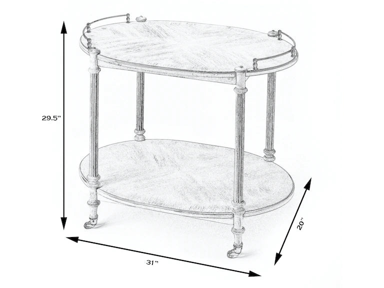 Butler Specialty Company Kathleen 2 Tier Bar Cart