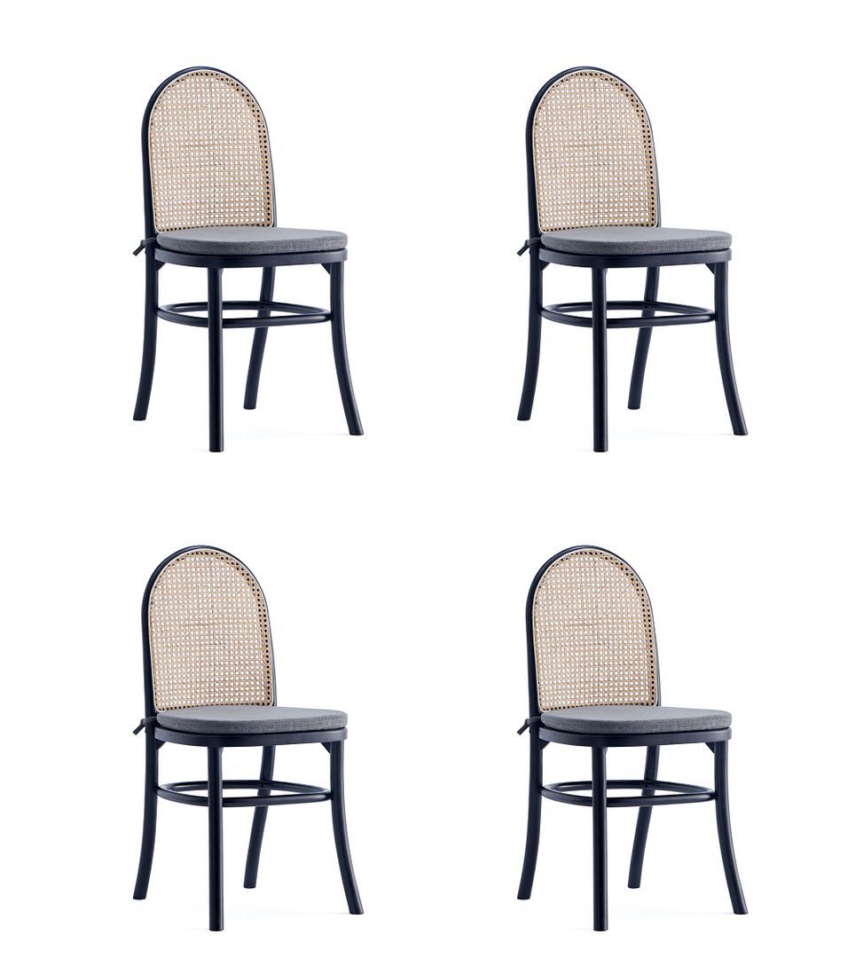 Manhattan Comfort Paragon Dining Chair 1.0 with Cushions - Set of 4