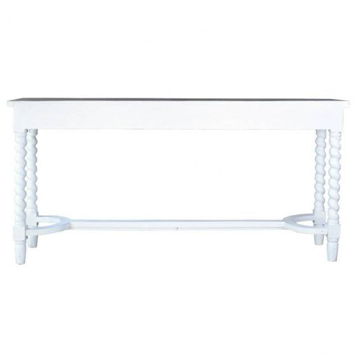 Sunset Trading Cottage 64" Swirl Leg Console Table | Fully Assembled Narrow Rectangle Kitchen Sideboard CC-TAB231TLD-WWRW