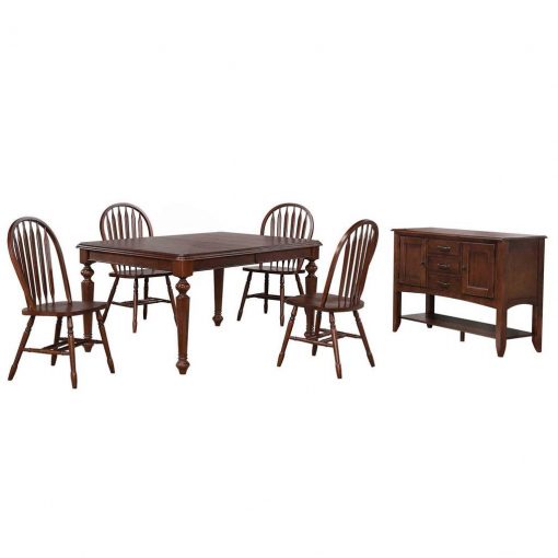 Sunset Trading Andrews 6 Piece 76" Rectangular Extendable Dining Set DLU-ADW4276-820-SBCT6P