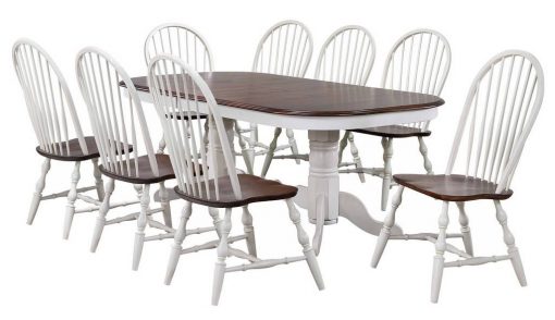 Sunset Trading Andrews 9 Piece 96" Oval Double Pedestal Extendable Dining Set DLU-ADW4296-C30-AW9PC