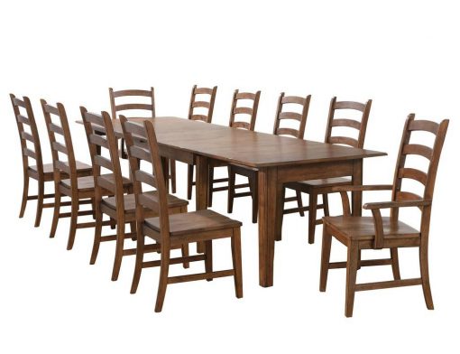 Sunset Trading Simply Brook 11 Piece 134" Rectangular Extendable Table Dining Set DLU-BR134-AM11PC