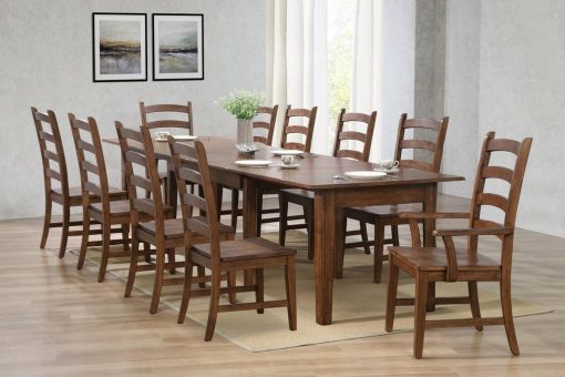 Sunset Trading Simply Brook 11 Piece 134" Rectangular Extendable Table Dining Set DLU-BR134-AM11PC