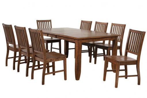 Sunset Trading Simply Brook 9 Piece 72" Rectangular Extendable Table Dining Set DLU-BR4272-C60-AM9PC