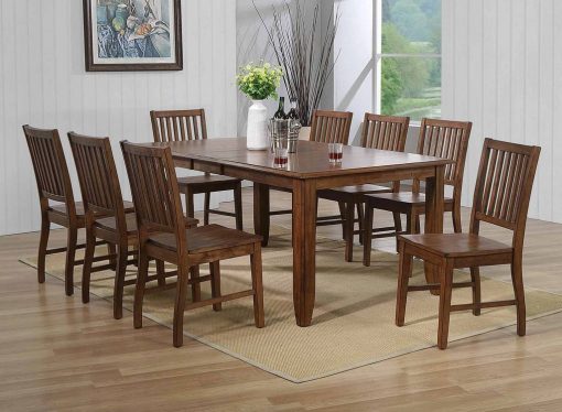 Sunset Trading Simply Brook 9 Piece 72" Rectangular Extendable Table Dining Set DLU-BR4272-C60-AM9PC