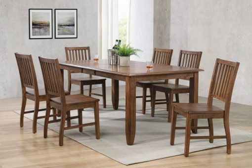 Sunset Trading Simply Brook 8 Piece 72" Rectangular Extendable Table Dining Set  DLU-BR4272-C60-AMSB8PC