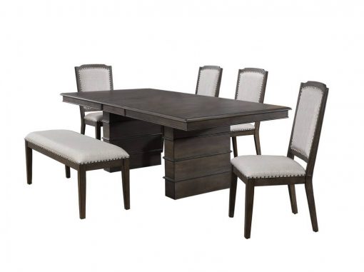 Sunset Trading Cali 6 Piece 96" Rectangular Extendable Dining Table Set DLU-CA113-4C-BN6PC