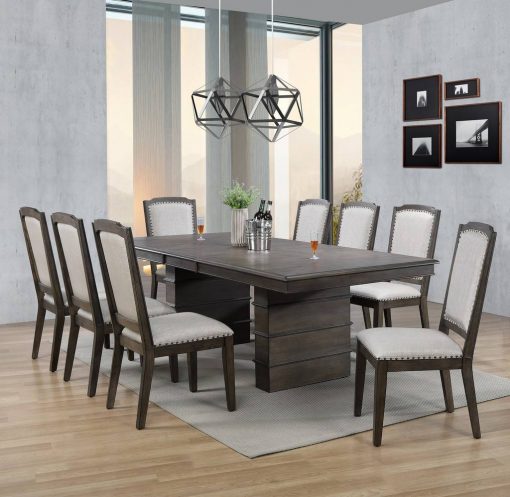 Sunset Trading Cali 9 Piece 96" Rectangular Extendable Dining Table Set DLU-CA113-8C-9PC