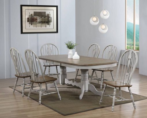 Sunset Trading Country Grove 7 Piece 96" Oval Double Pedestal Extendable Dining Table Set DLU-CG4296-124SGO7