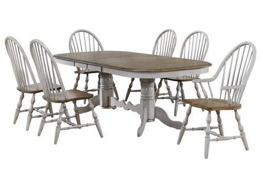 Sunset Trading Country Grove 7 Piece 96" Oval Double Pedestal Extendable Dining Table Set DLU-CG4296-30AGO7