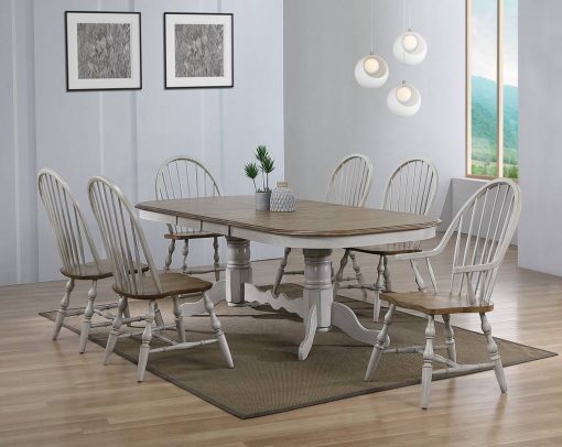 Sunset Trading Country Grove 7 Piece 96" Oval Double Pedestal Extendable Dining Table Set DLU-CG4296-30AGO7