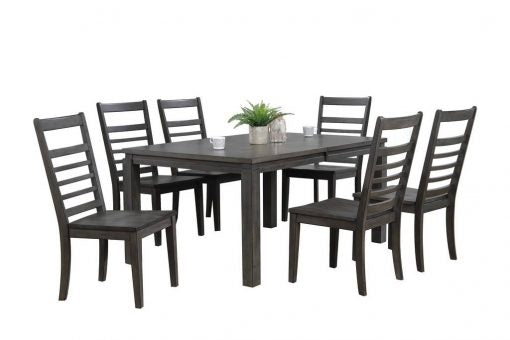 Sunset Trading Shades of Gray 7 Piece 82" Rectangular Extendable Dining Set | Seats 8 DLU-EL9282-C100-7PC