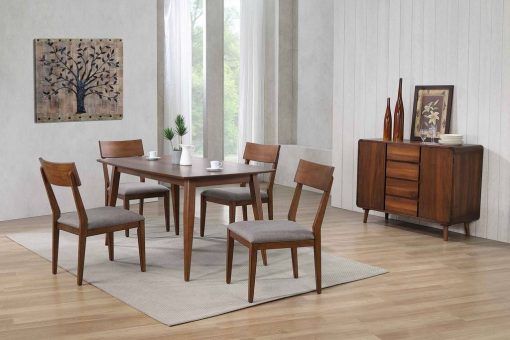 Sunset Trading Mid Century 6 Piece 60" Rectangular Dining Table Set DLU-MC3660-C45-SR6P