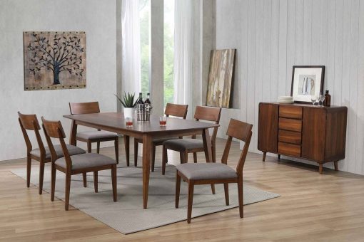 Sunset Trading Mid Century 8 Piece 78" Rectangular Dining Table Set DLU-MC4278-C45-SR8P