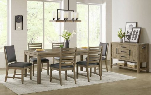 Sunset Trading Saunders 8PC Extendable Dining Table Set ED-D18620TB-2F4S-SV8P