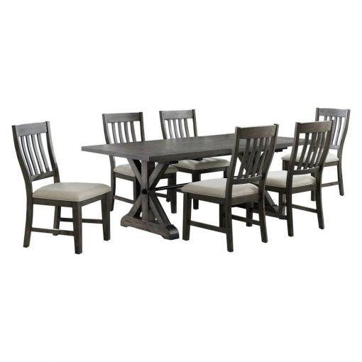 Sunset Trading Trestle 7 Piece Dining Set ED-SK100-170-7P