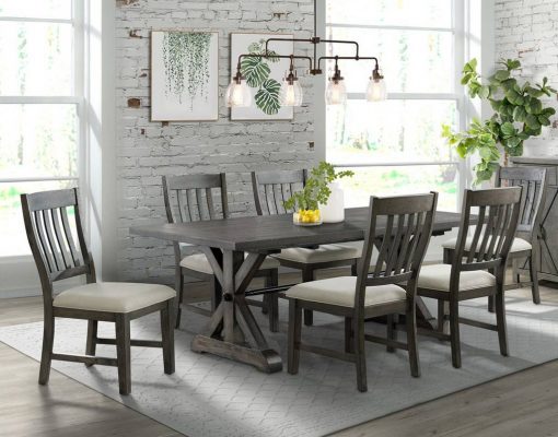 Sunset Trading Trestle 7 Piece Dining Set ED-SK100-170-7P