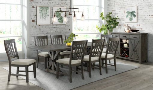 Sunset Trading Trestle 10 Piece Dining Set ED-SK100-170SR-10P