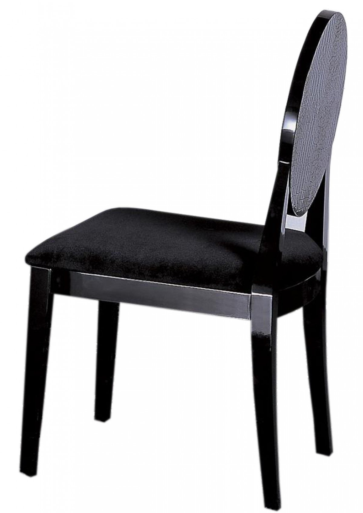 Homeroots Two 38" Black Velour and Wood Dining Chairs 282501