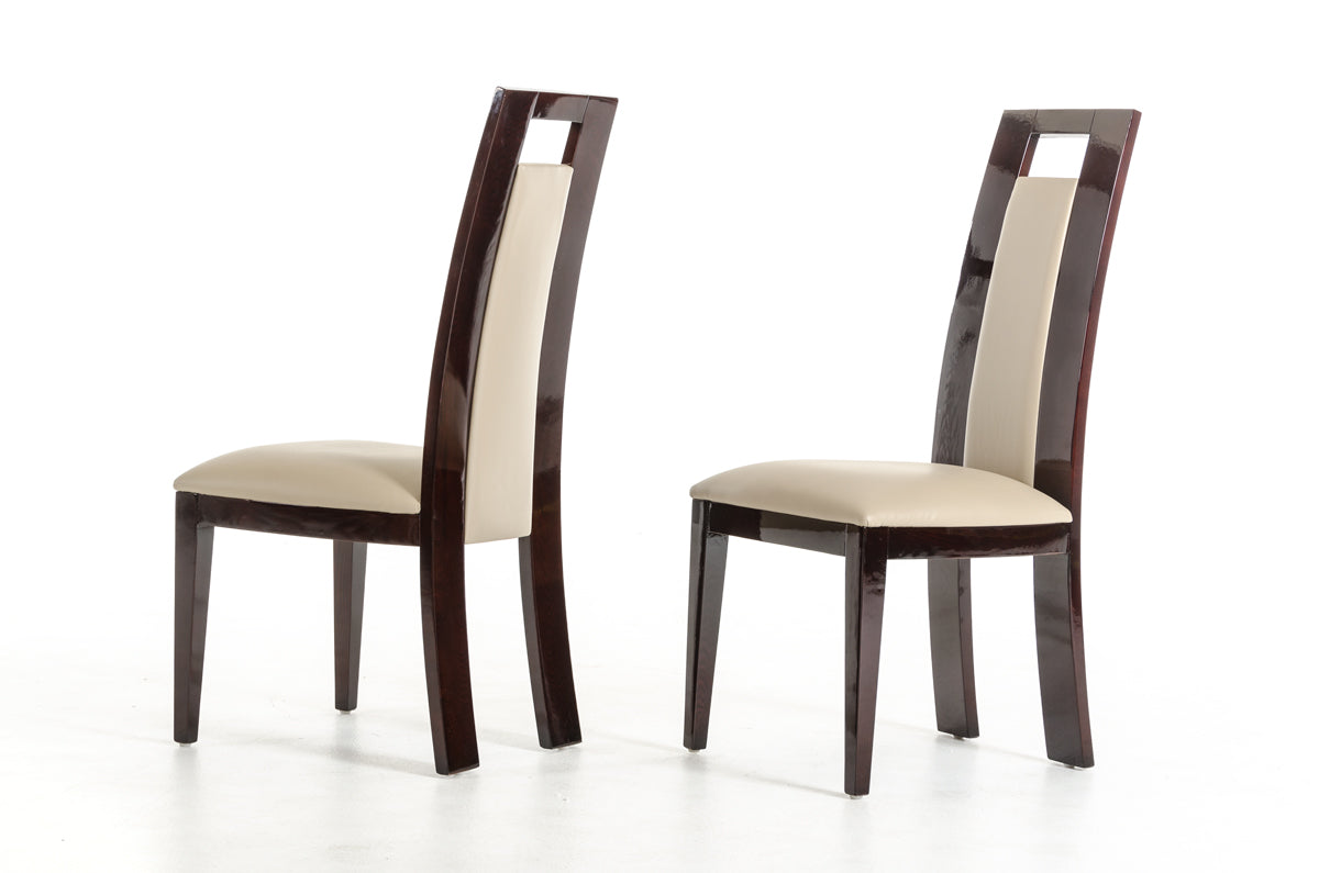 Homeroots Two 42" Leatherette and Wood Dining Chair 282994