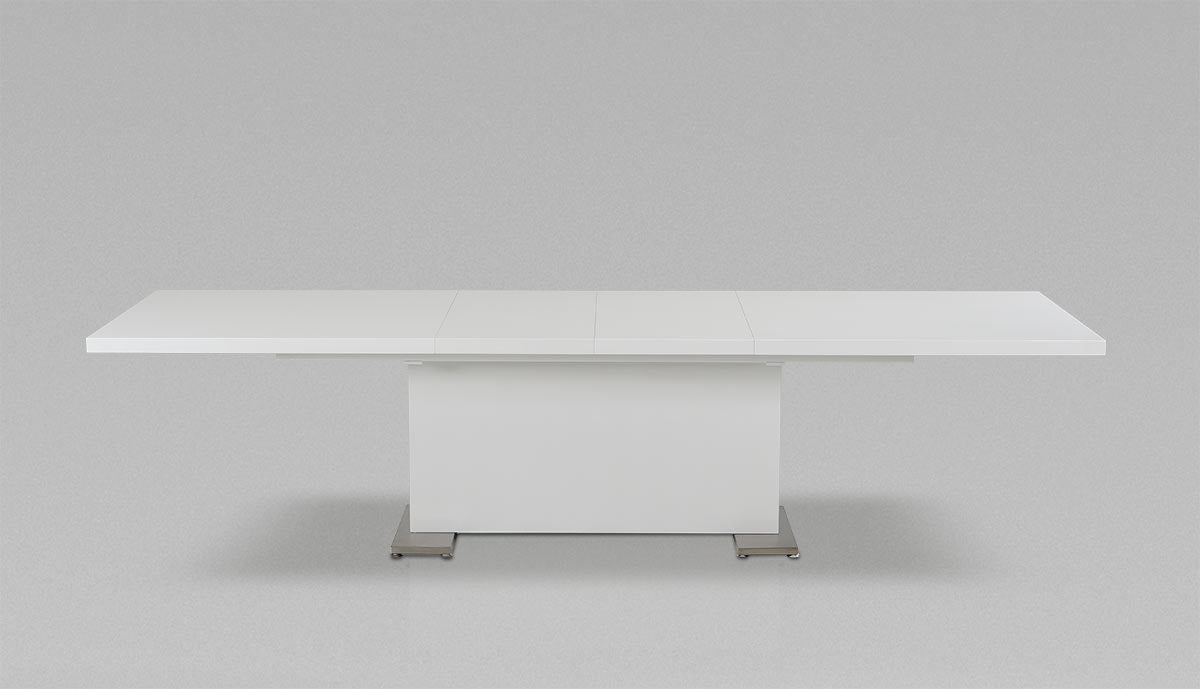 Homeroots 30" White MDF and Steel Dining Table 283320