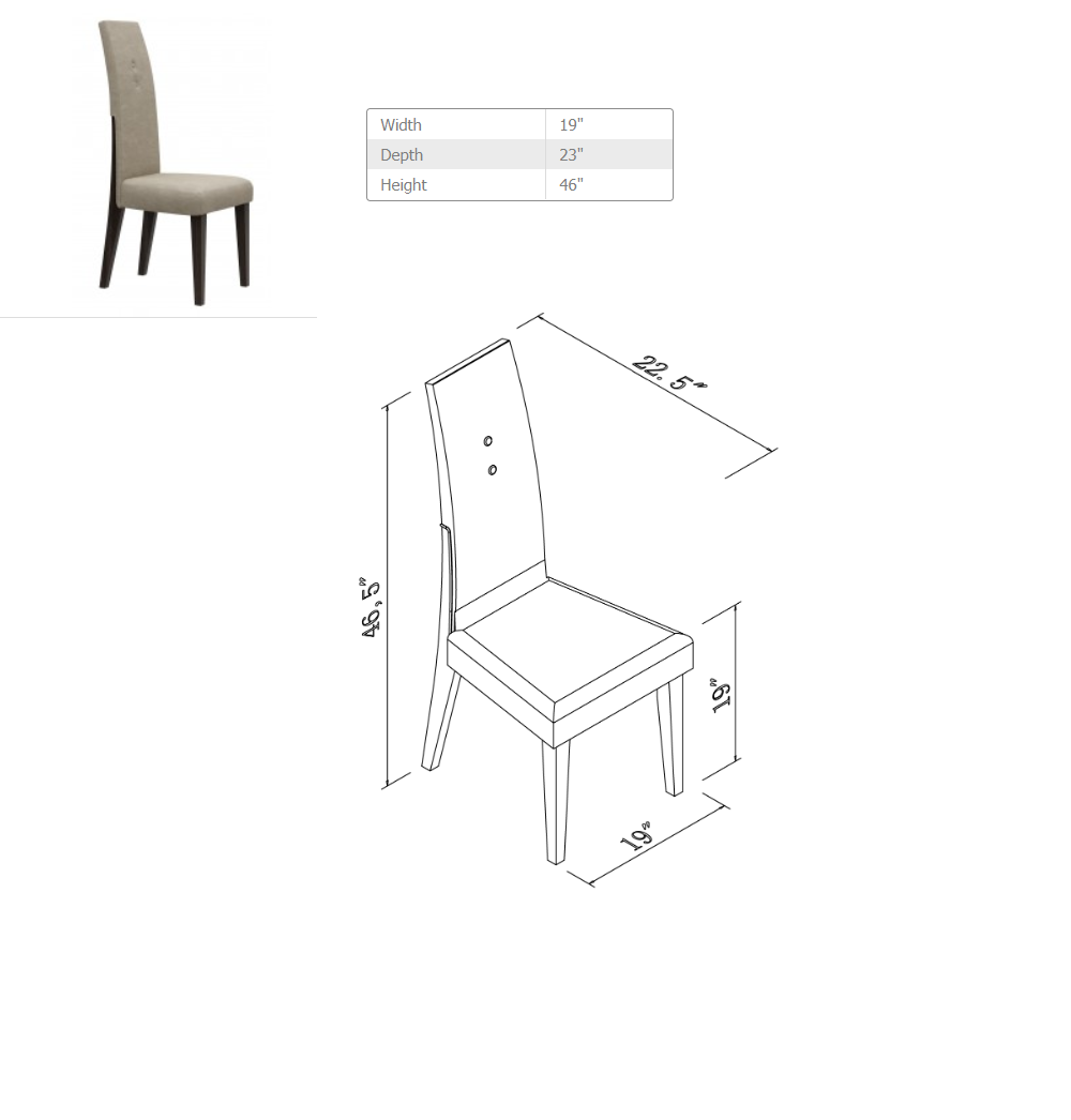 Homeroots 98.5" X 43.5" X 30" Wenge Dining Table and 6Pcs Chair Set 366212