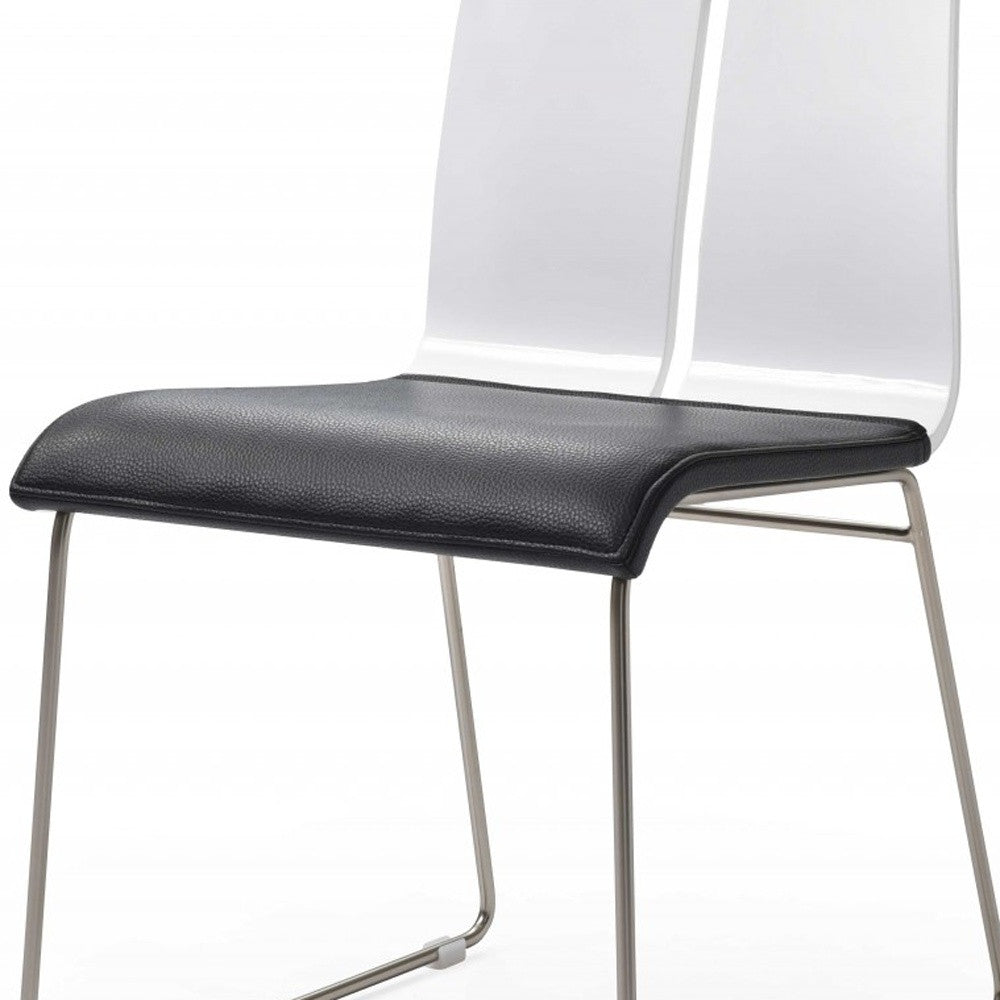 Homeroots Faux Leather Metal Dining Chair