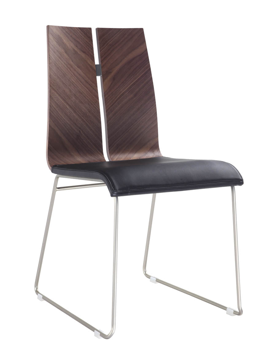 Homeroots Faux Leather Metal Dining Chair