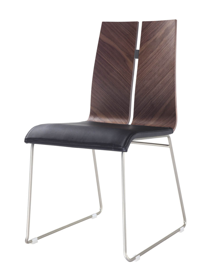 Homeroots Faux Leather Metal Dining Chair