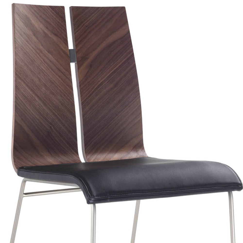 Homeroots Faux Leather Metal Dining Chair