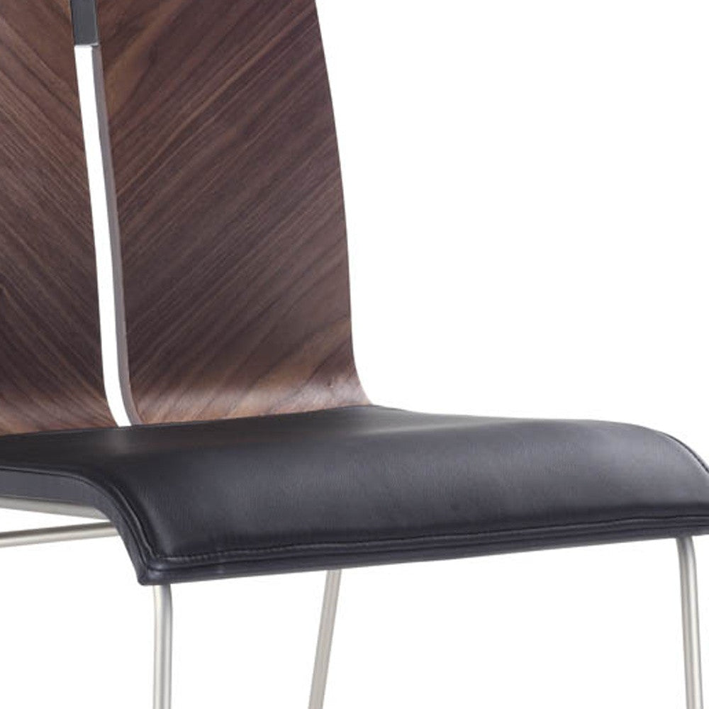 Homeroots Faux Leather Metal Dining Chair