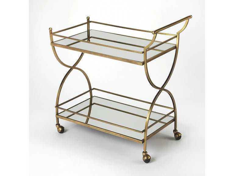 Butler Specialty Company Graci Antique Bar Cart, Gold 3821226