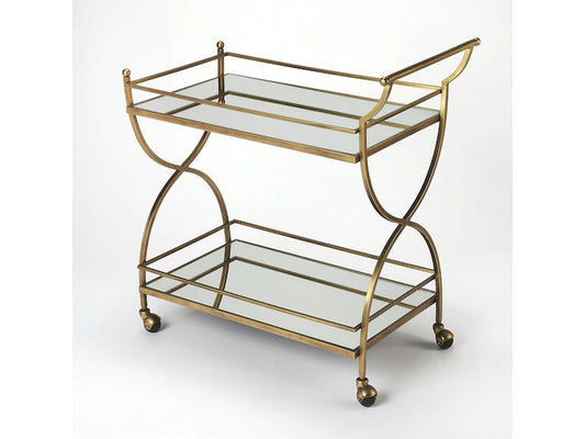 Butler Specialty Company Graci Antique Bar Cart, Gold 3821226