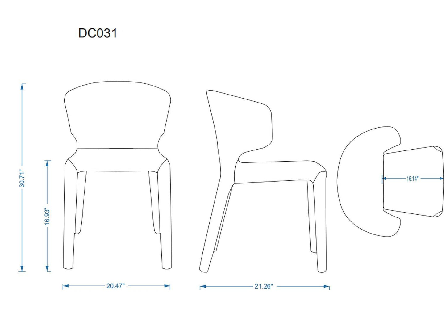 Manhattan Comfort Celine Dining Table with 4 Conrad Faux Leather Chairs