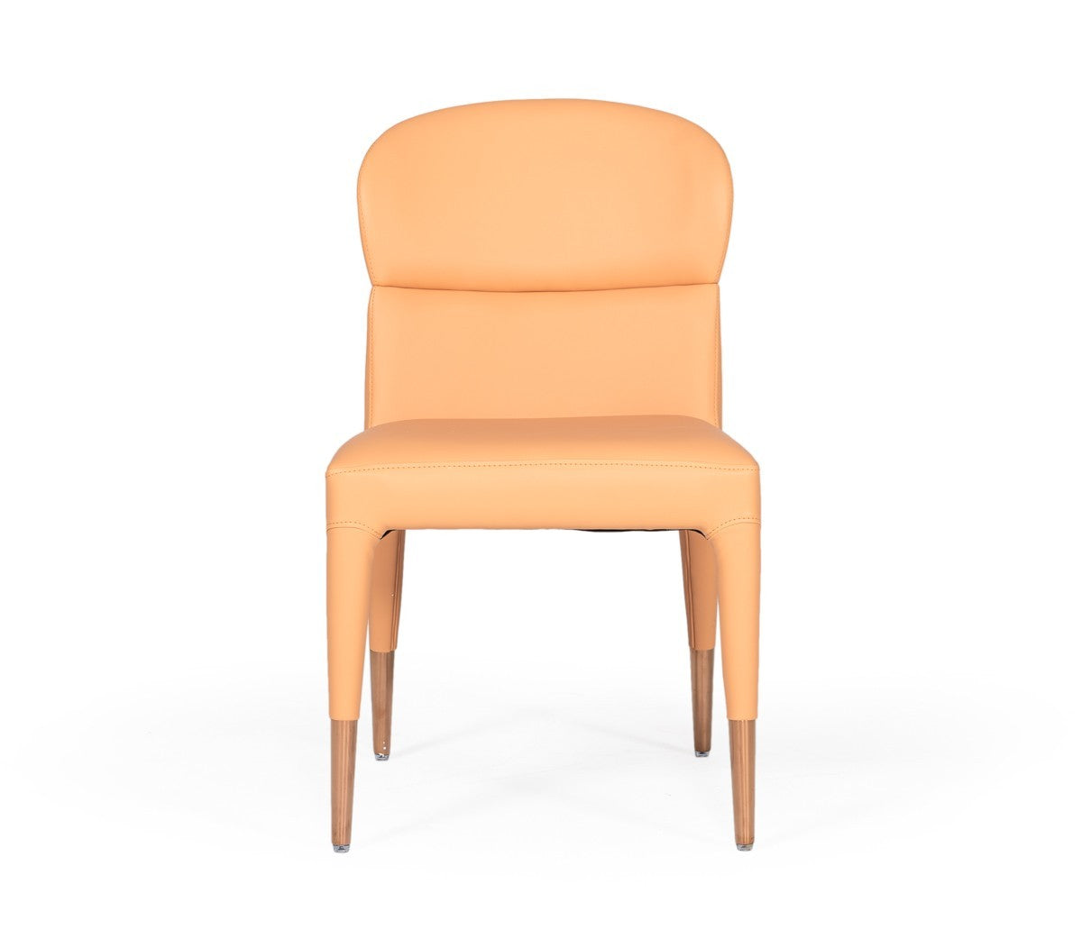 Homeroots Set of Two Peach Rosegold Dining Chairs 472259