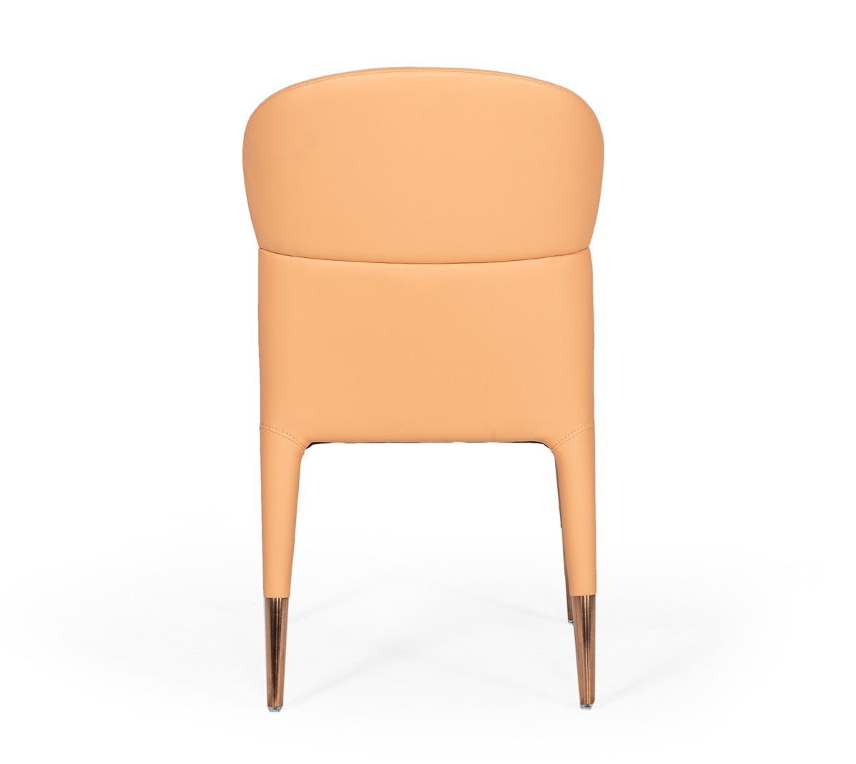 Homeroots Set of Two Peach Rosegold Dining Chairs 472259