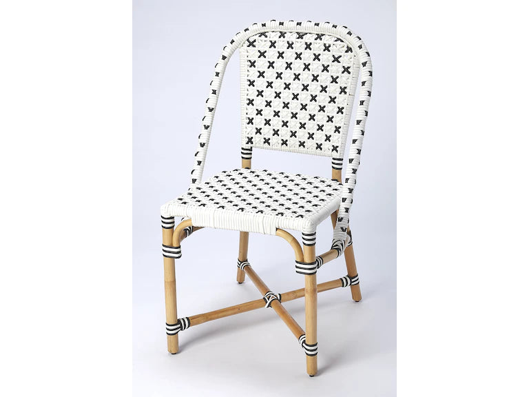 Butler Specialty Company Tenor & Rattan Side Chair, White