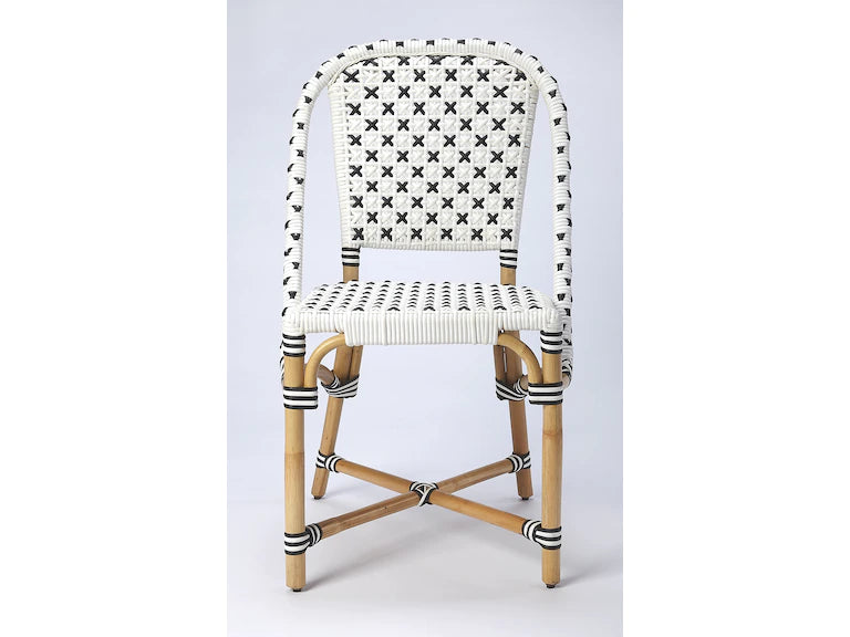 Butler Specialty Company Tenor & Rattan Side Chair, White