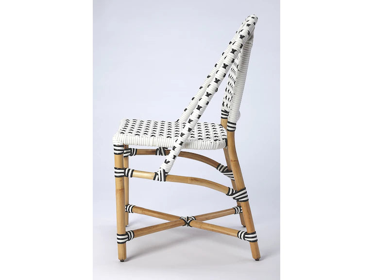 Butler Specialty Company Tenor & Rattan Side Chair, White