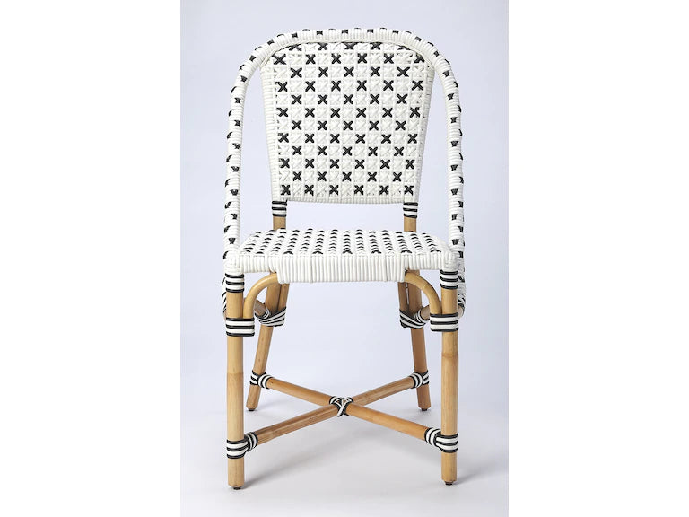 Butler Specialty Company Tenor & Rattan Side Chair, White