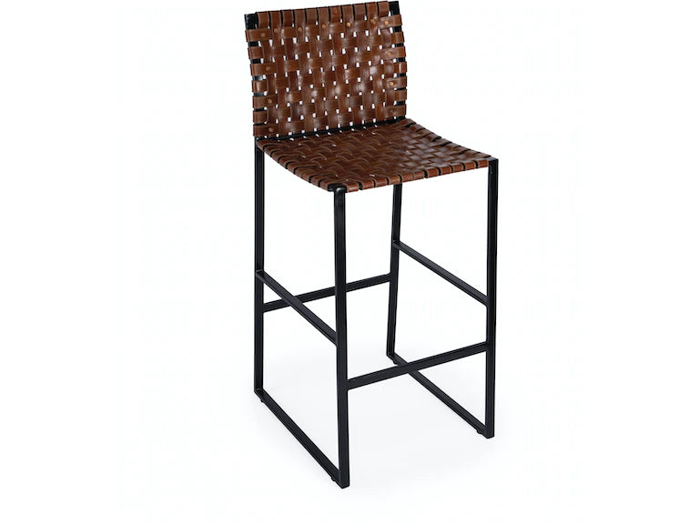 Butler Specialty Company Urban Woven Leather 30" Barstool, Medium Brown 5445344