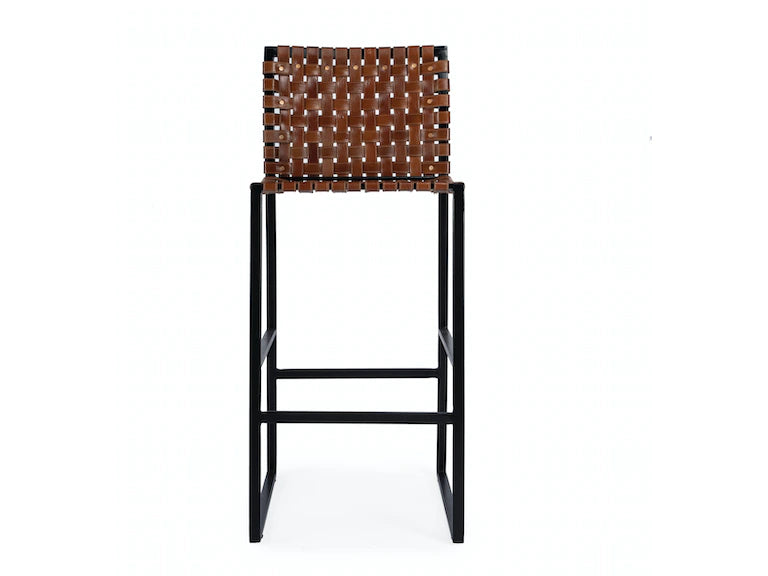 Butler Specialty Company Urban Woven Leather 30" Barstool, Medium Brown 5445344