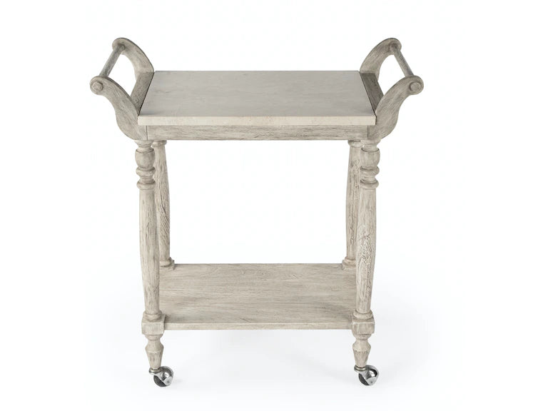 Butler Specialty Company Danielle Marble Bar Cart, Gray 5518329