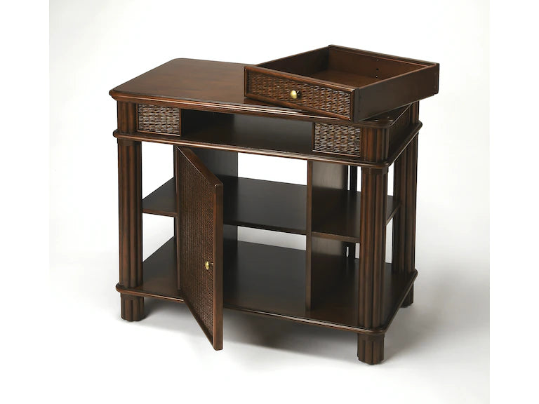 Butler Specialty Company Falmouth Rattan Kitchen Island, Dark Brown 9369399