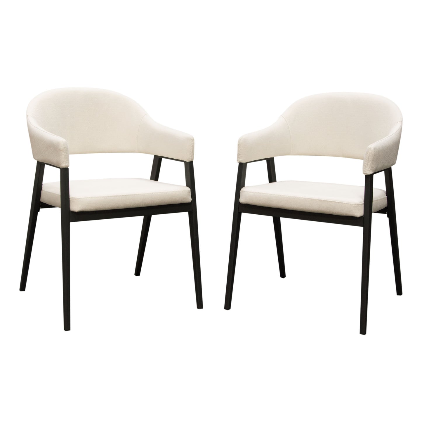 Adele Set of Two Dining/Accent Chairs in Leatherette w/ Brushed Stainless Steel Leg by Diamond Sofa